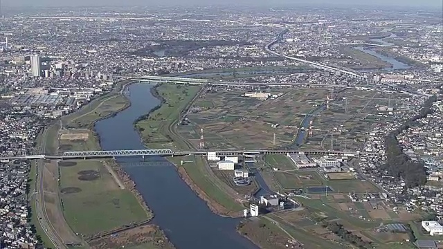 AERIAL, Yagiri区，松户，千叶，日本视频素材