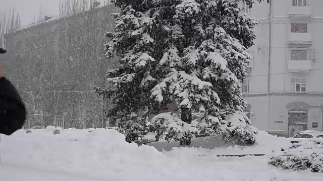 暴风雪来了。视频素材