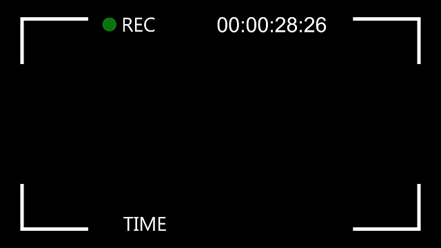 摄像机屏幕界面。记录界面视频素材