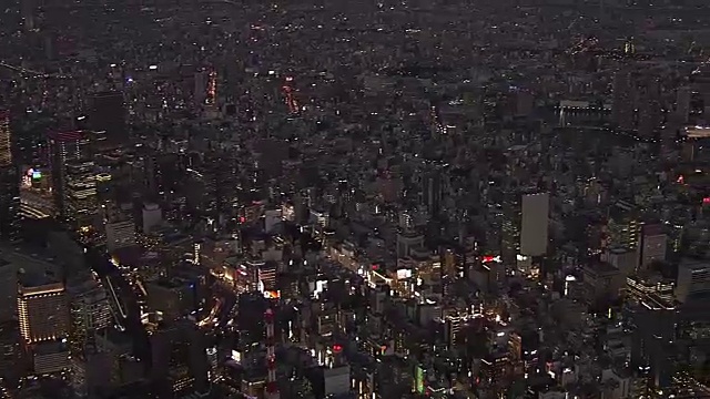 日本，东京夜景，彩虹桥视频素材