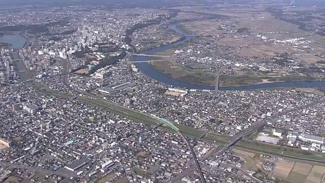 空中，中河，茨城市，日本视频素材