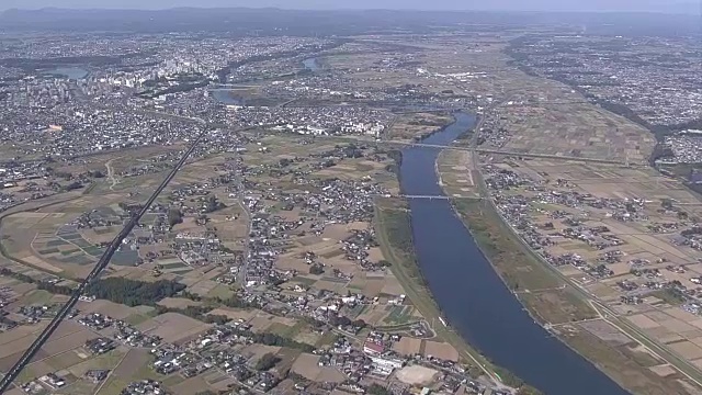 空中，中河，茨城市，日本视频素材