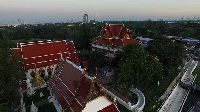 泰国曼谷koh kred运河鸟瞰图视频素材