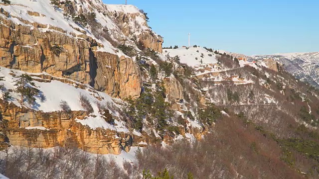 雪山的斜坡视频素材