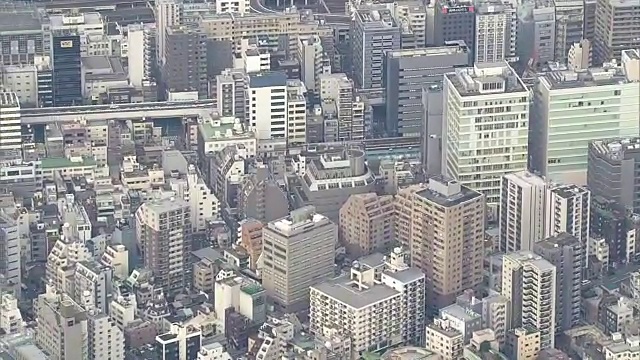 日本东京上野和冈町周围的天线视频素材