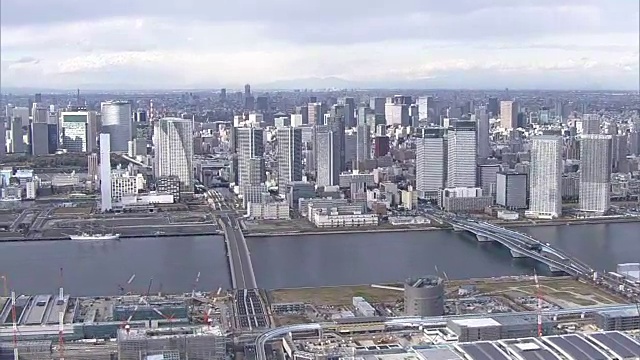 高空，摩天大楼，东京湾地区，日本视频素材