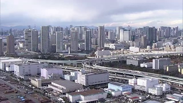 高空，摩天大楼，东京湾地区，日本视频素材