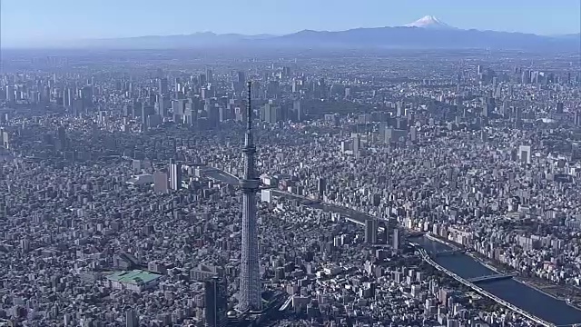 富士山和东京，日本视频素材