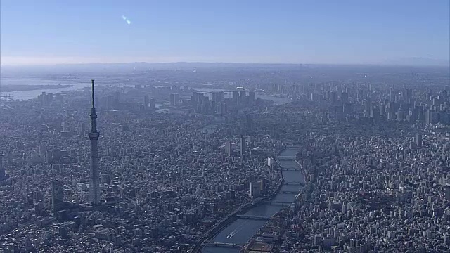 日本东京天空树鸟瞰图视频素材