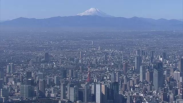 东京与富士山，日本视频素材