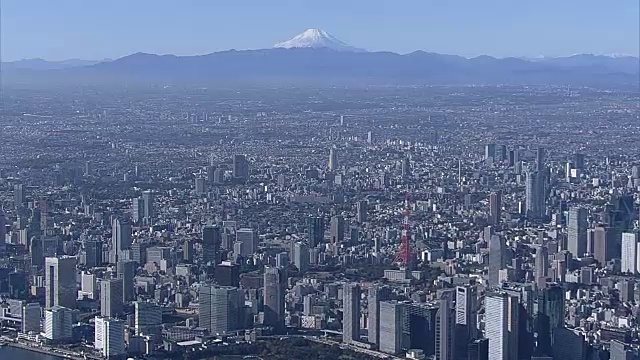 富士山和东京，日本视频素材