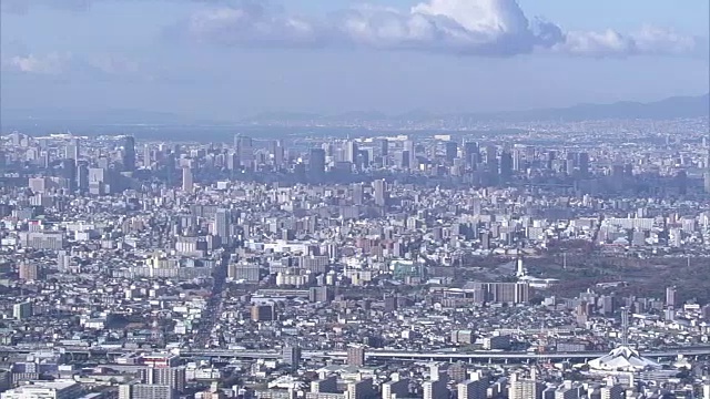 日本大阪市航拍视频素材