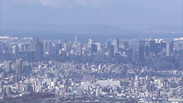 日本大阪市航拍视频素材