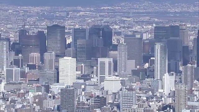 大阪天际线，日本视频素材