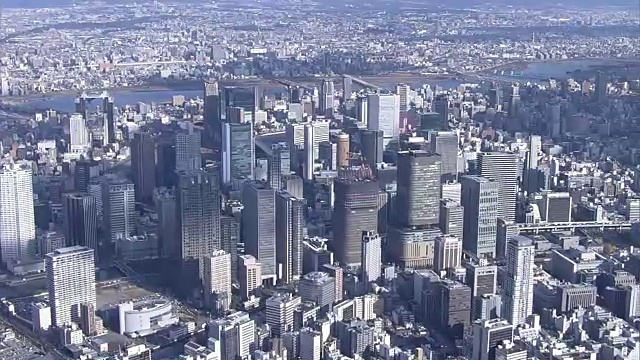 大阪天际线，日本视频素材