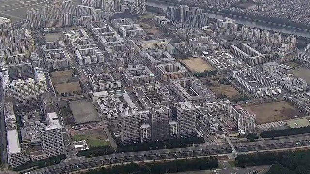 AERIAL，日本千叶市久哈里湾镇视频素材