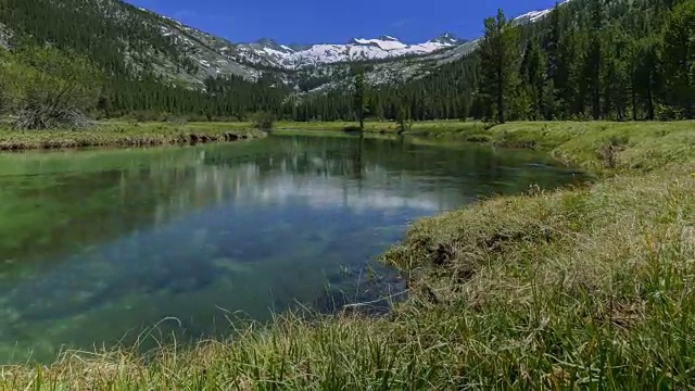 高山冰川河流视频素材