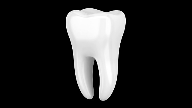 3d人类牙齿循环旋转的黑色背景视频下载