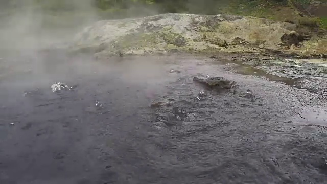 堪察加半岛的天然火山温泉活动视频素材