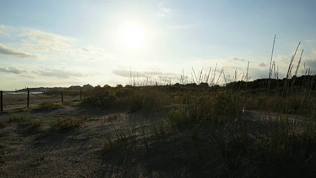 沙丘和海滩的时间流逝视频素材