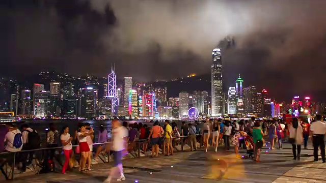 中国香港的夜景。视频素材