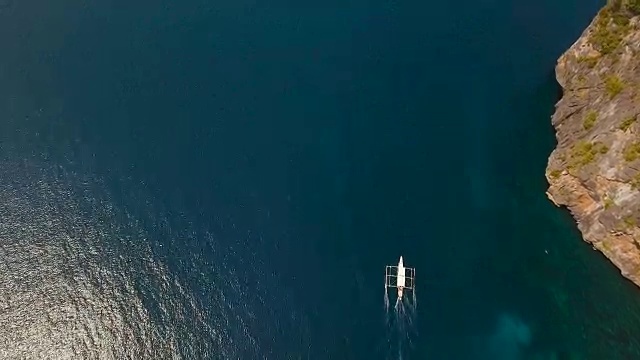 海上摩托艇，鸟瞰图视频素材