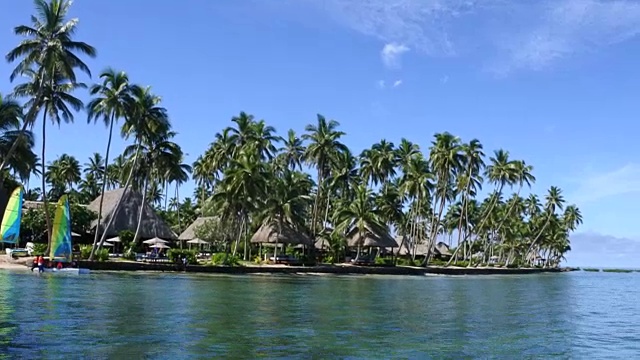 斐济群岛热带度假胜地的风景视频素材