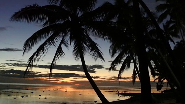 斐济珊瑚海岸的日落景观视频素材