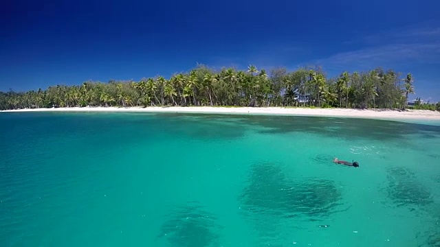 斐济蓝礁湖的风景视频素材