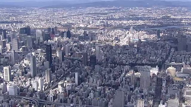 日本大阪市航拍视频素材