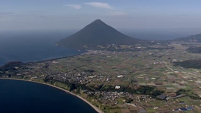 AERIAL，海门达克山，鹿儿岛，日本视频素材