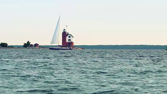 麦基诺海峡视频素材