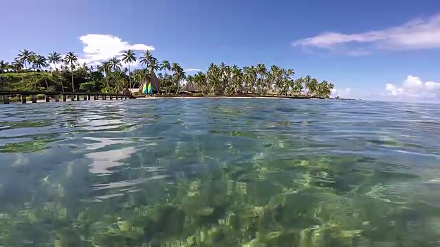 斐济热带度假胜地的海景视频素材