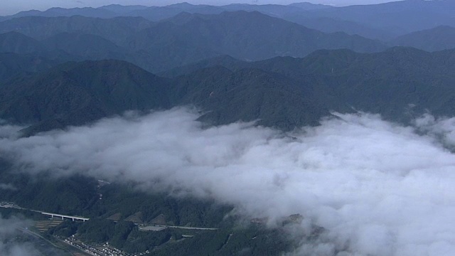 日本兵库市武田城遗址，航拍图视频素材