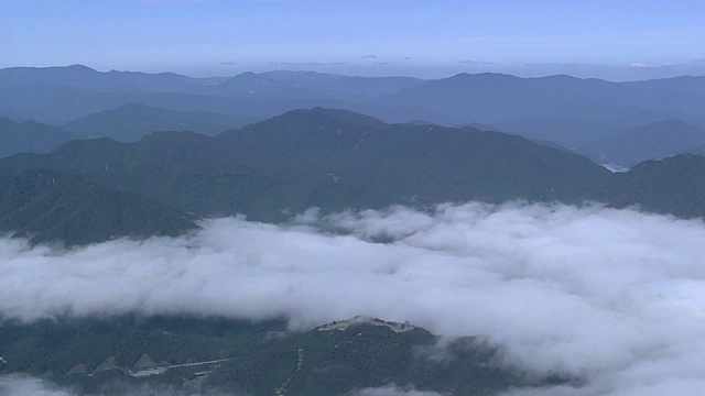 日本兵库市武田城遗址，航拍图视频素材