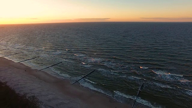 波罗的海的日落视频素材