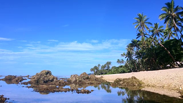 斐济珊瑚海岸的海滩景观视频素材