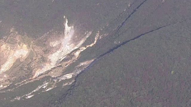 日本神奈川县Oowakudani谷，AERIAL视频素材