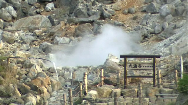 日本神奈川火山谷大浪谷视频素材