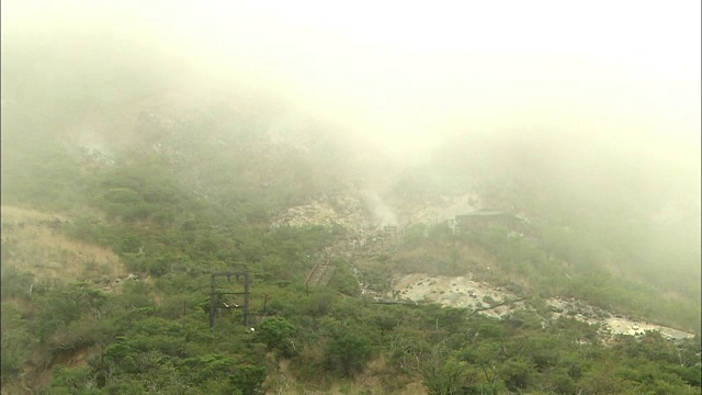 日本神奈川火山谷大浪谷视频素材