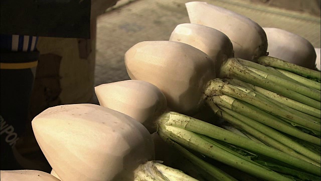 日本京都，一种大头菜视频素材