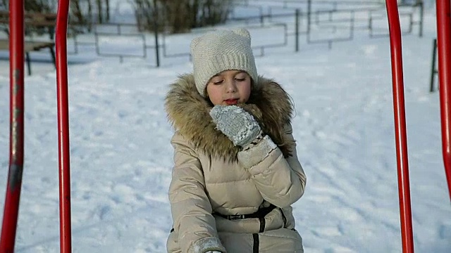 孩子们在荡秋千视频素材