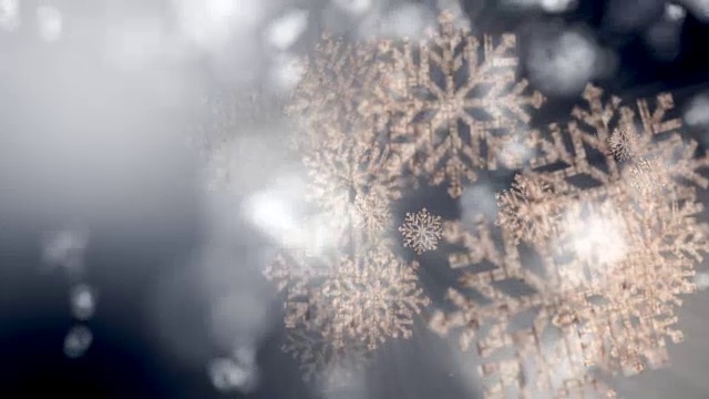 可循环，无缝循环雪花下落的背景。视频素材