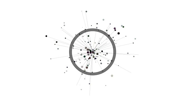 抽象运动设计元素。圆圈和辐射射线视频下载