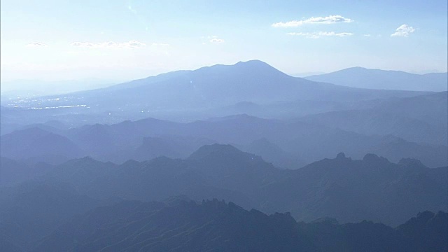 航空，浅ama山，群马县和长野，日本视频素材