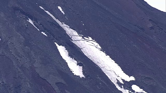 空中,特写镜头;日本富士山的夏季表面视频素材