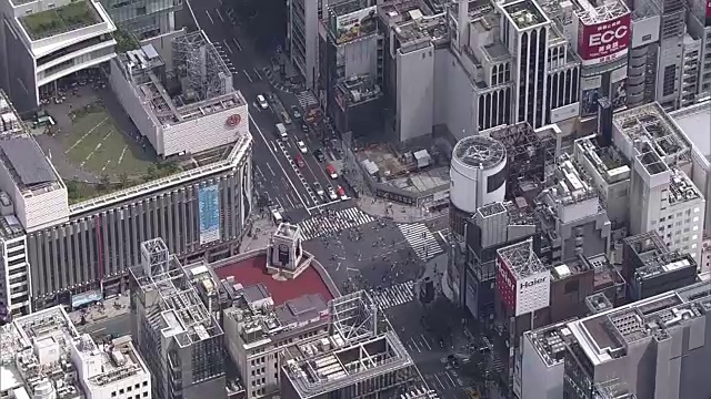 航空，东京银座，日本视频素材