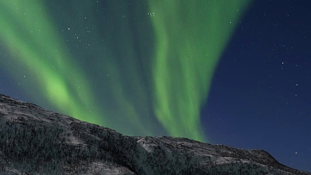 北极光，北极光或夜空中的北极光视频素材