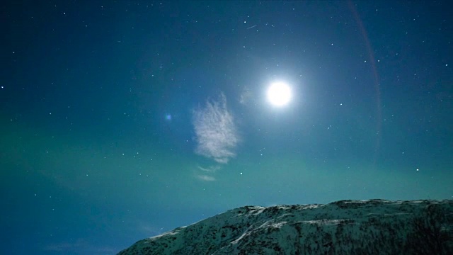 北极光，北极光或夜空中的北极光视频素材