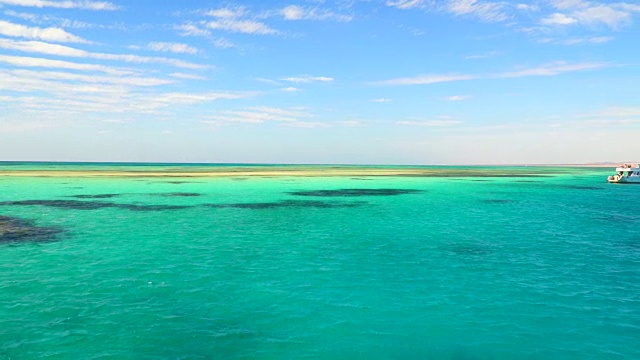 红海碧绿海水中的暗礁。埃及西奈半岛视频素材